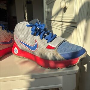 Nike KD Trey III Red and Blue Basketball Shoes